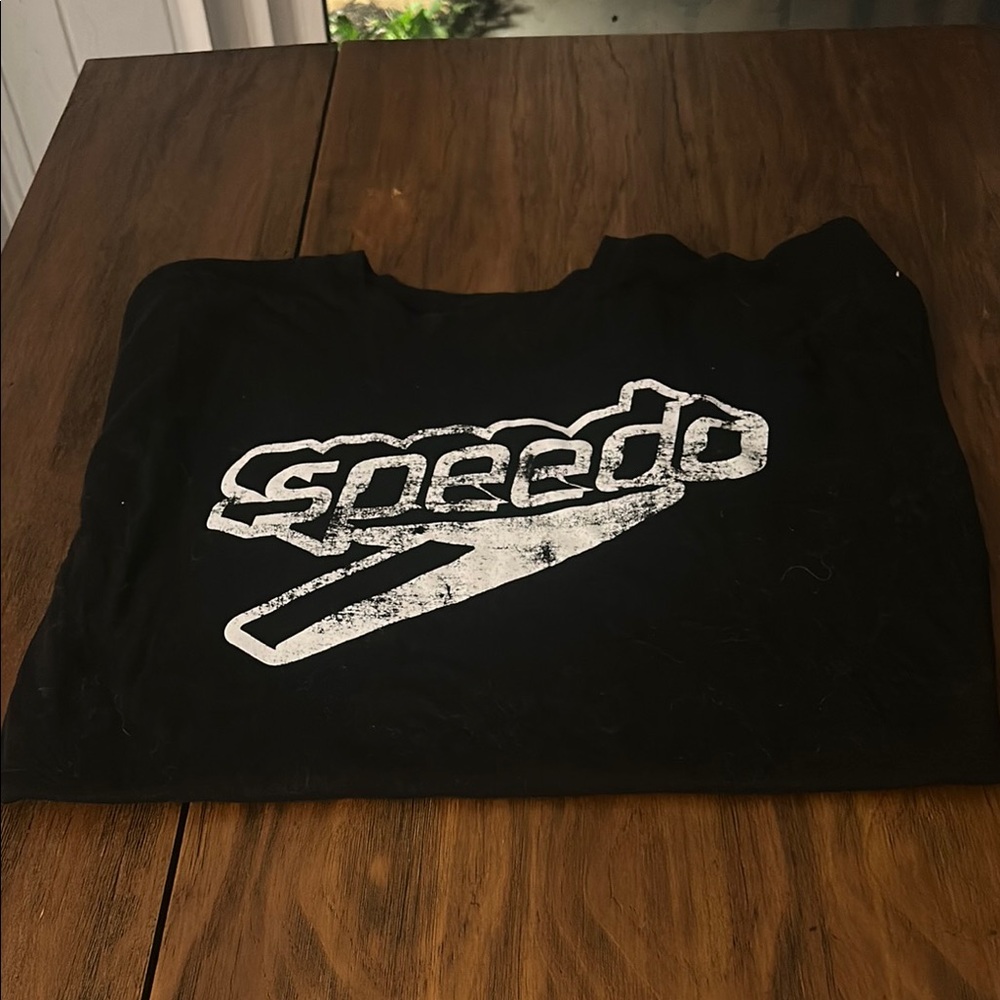 Speedo Black Tee with White Logo